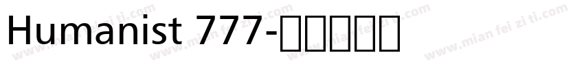 Humanist 777字体转换